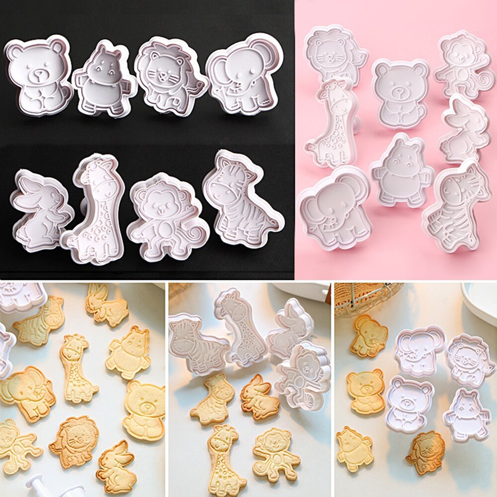 Bộ 4 Khuôn Làm Bánh Quy Tạo Hình Động Vật Ngộ Nghĩnh Tiện Dụng