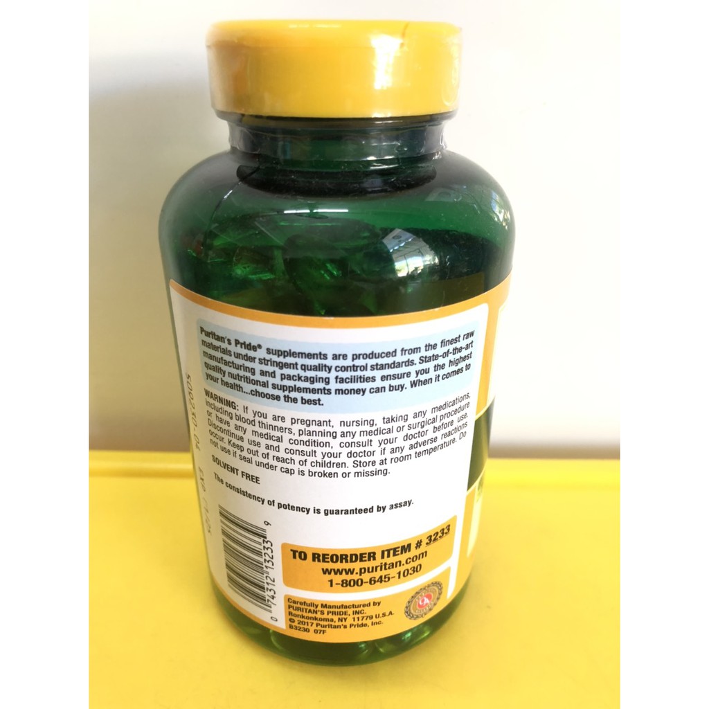 Hoa Anh Thảo Evening Primrose Oil 1300mg 120 Viên của Puritan