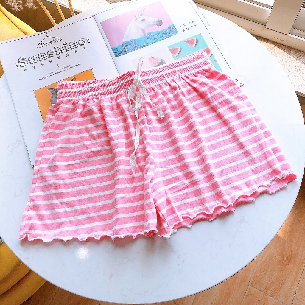 Quần short thun xòe nhiều hoạ tiết cạp chun , Quần ngủ thái lan vải cotton mịn mát co giãn 4 chiều  QK0412 | BigBuy360 - bigbuy360.vn