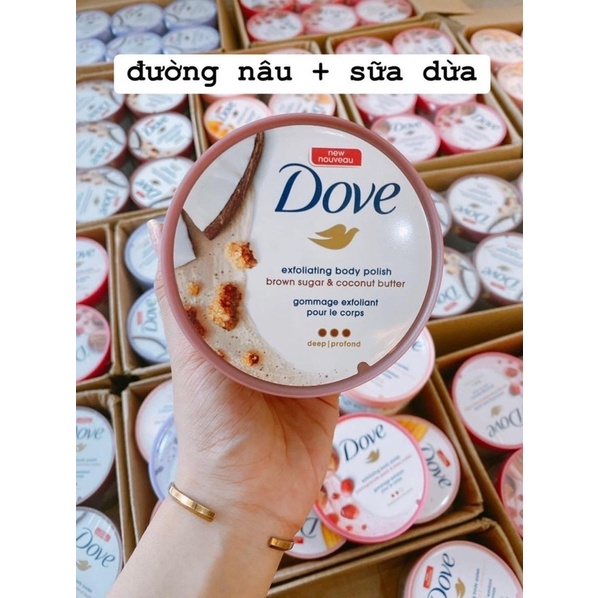 Tẩy da chết body Dove bản Mỹ mới cao cấp nhất