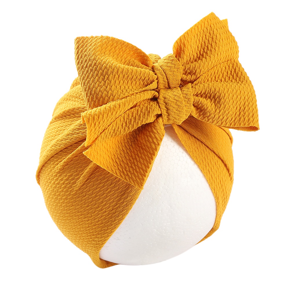 1 Mũ Turban Thắt Nơ Đôi 36 Màu Dành Cho Bé Trai Bé Gái