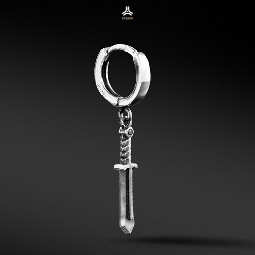 Khuyên tai bạc nam, nữ HeliSilver David Of Spades S925 KTB273