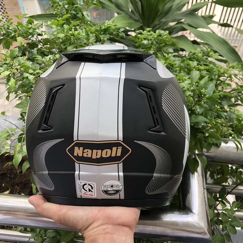 Mũ bảo hiểm 3/4 đầu NAPOLI Cao Cấp - Mũ Bảo Hiểm 3/4 Đầu Có Kính Tem Lướt Gió