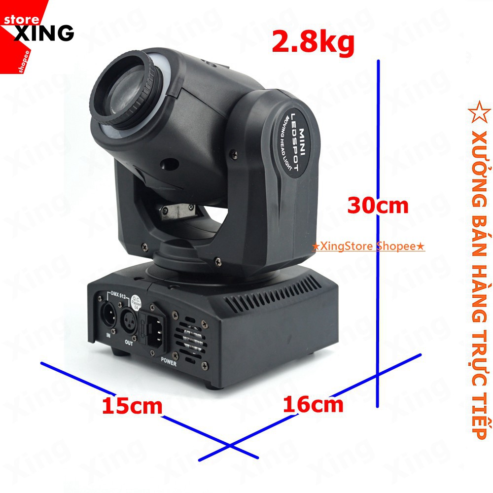 ĐÈN MOVING 30W VIỀN LED Đèn sân khấu