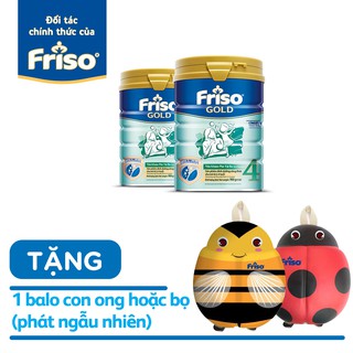 Combo 2 lon Sữa bột Frisolac Gold 4 lon 900g tặng 1 balo