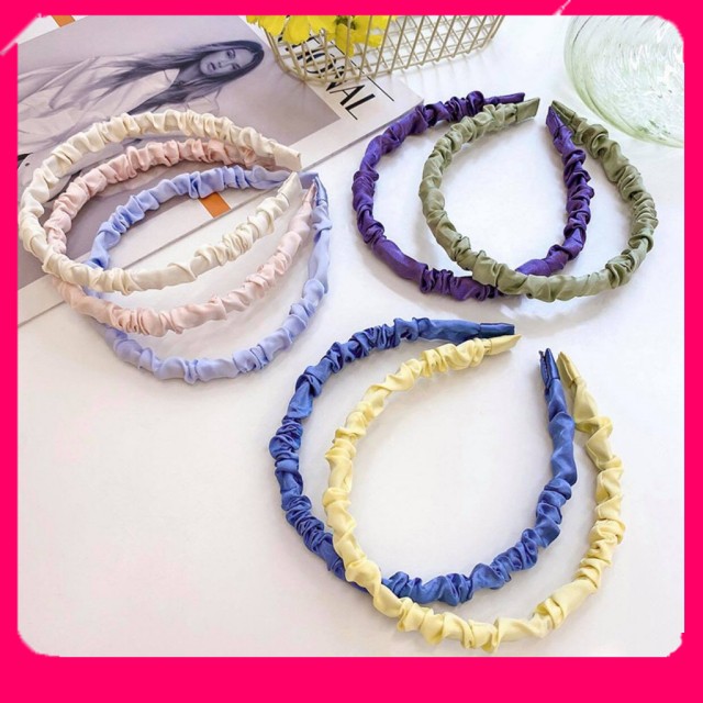 Bờm Cài Tóc Vải Nhún 🎀 Hàng Quảng Châu 🎀 Xược Tóc Khi Rửa Mặt Hoặc Đi Chơi