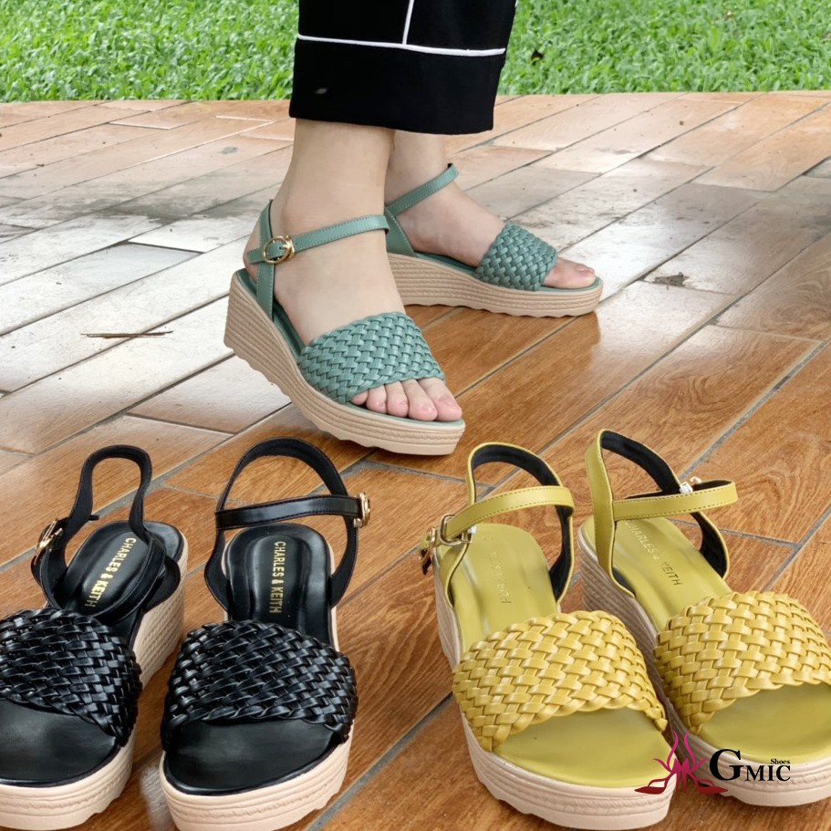 [𝗚𝗠𝗜𝗖] Sandal Đế Xuồng Nữ Quai Ngang Đan Bính Siêu Êm Chân | Giày Đế Xuồng Hàng Hiệu GMIC