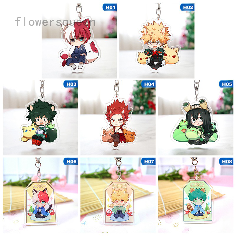 flowersqueen Móc khóa hình nhân vật hoạt hình My Hero Academia đáng yêu
