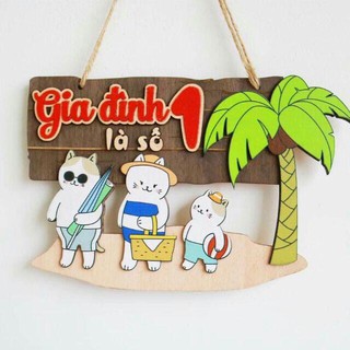 Bảng gỗ Gia đình là số 1 - Biển treo tường