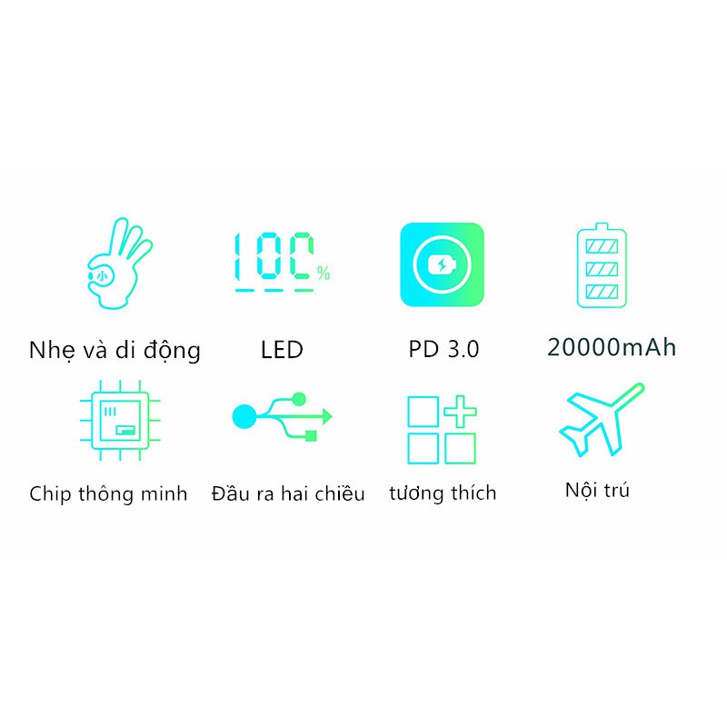 Pin sạc dự phòng VaeGa PowerCore dung lượng 20000mAh - P20Q