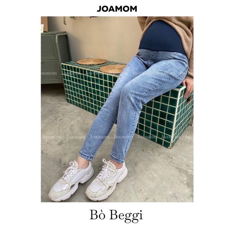 [Giá xưởng] Quần jean bầu cao cấp, ☘️có đáp bụng và chun chỉnh từng thai kỳ☘️Size (S-3Xl)