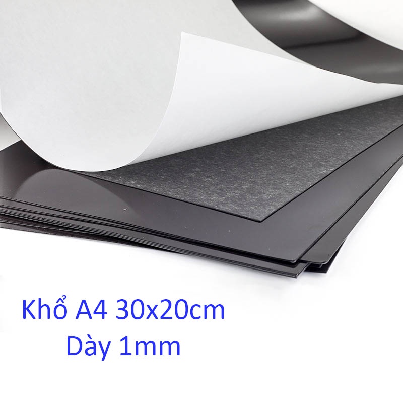 Nam Châm Dẻo A4 Có Keo Dán Loại Dày 1mm Giá 1 Tấm