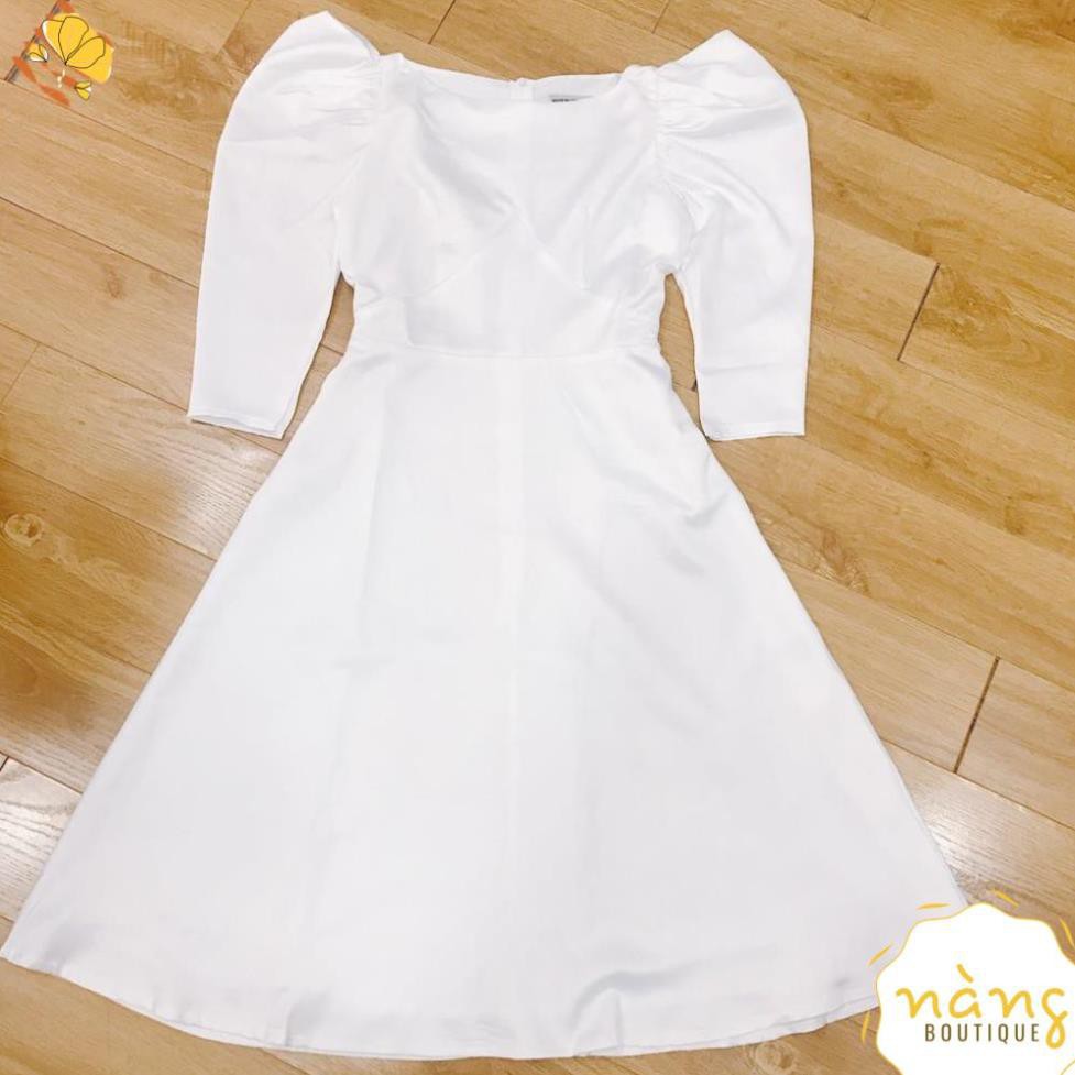 Váy Nữ Đẹp 💖FREESHIP💖 Đầm cổ thuyền tay phồng Lanna Dress [Mẫu Mới 2021]