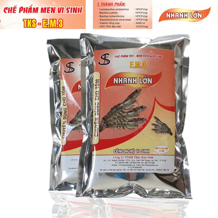 MEN TIÊU HÓA SỐNG -Thủy Sản: Nhanh Lớn, Tăng Sức Đề Kháng, Rút Ngắn Thời Gian Nuôi- Gói 1kg