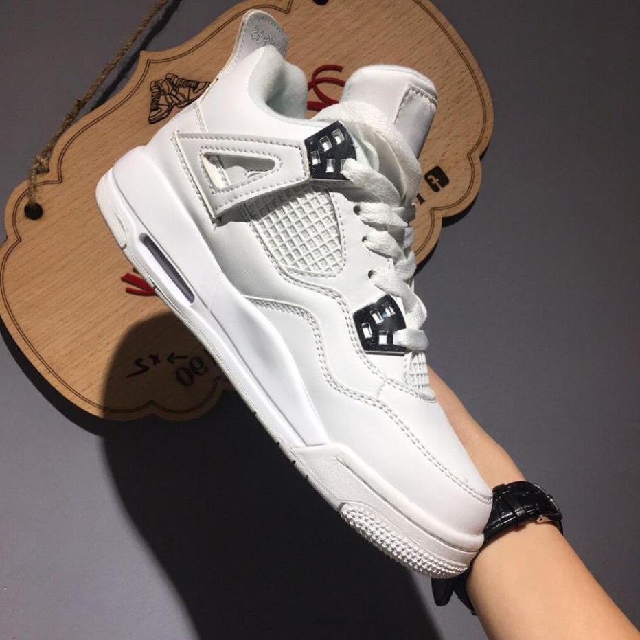Giày thể thao  sneaker Jodan 4  trắng phong cách lịch lãm (full box)