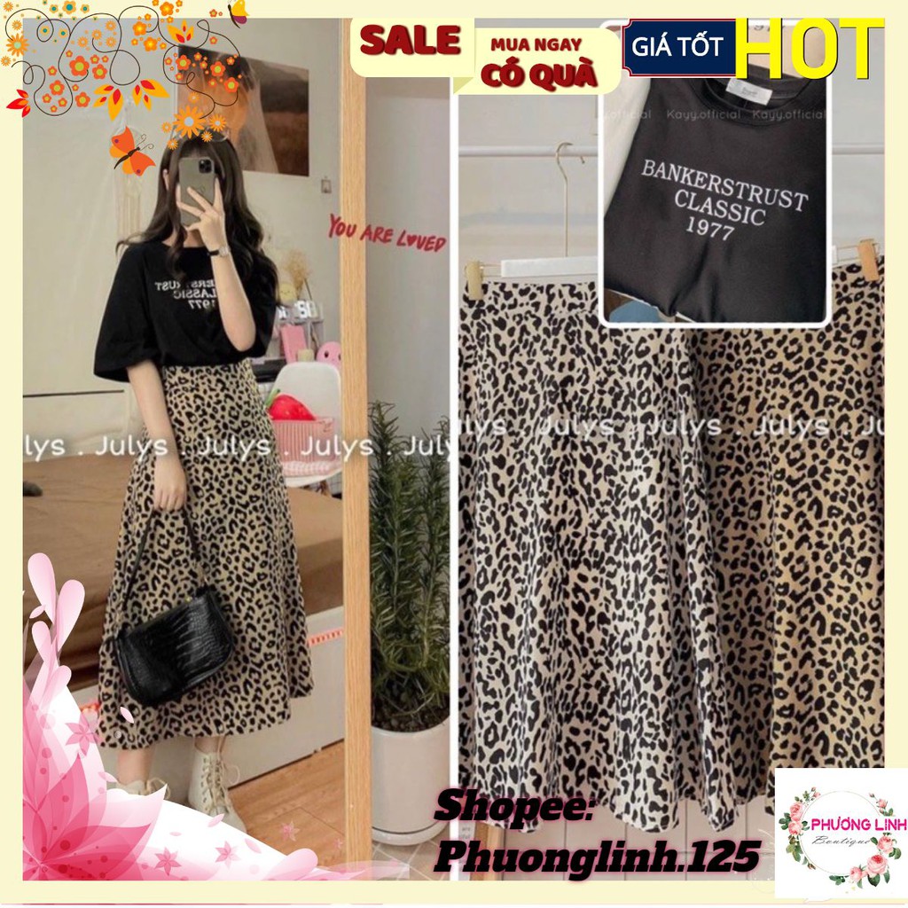 SÉT ÁO PULL CHỮ MIX CHÂN VÁY DA BÁO CHO NỮ | BigBuy360 - bigbuy360.vn