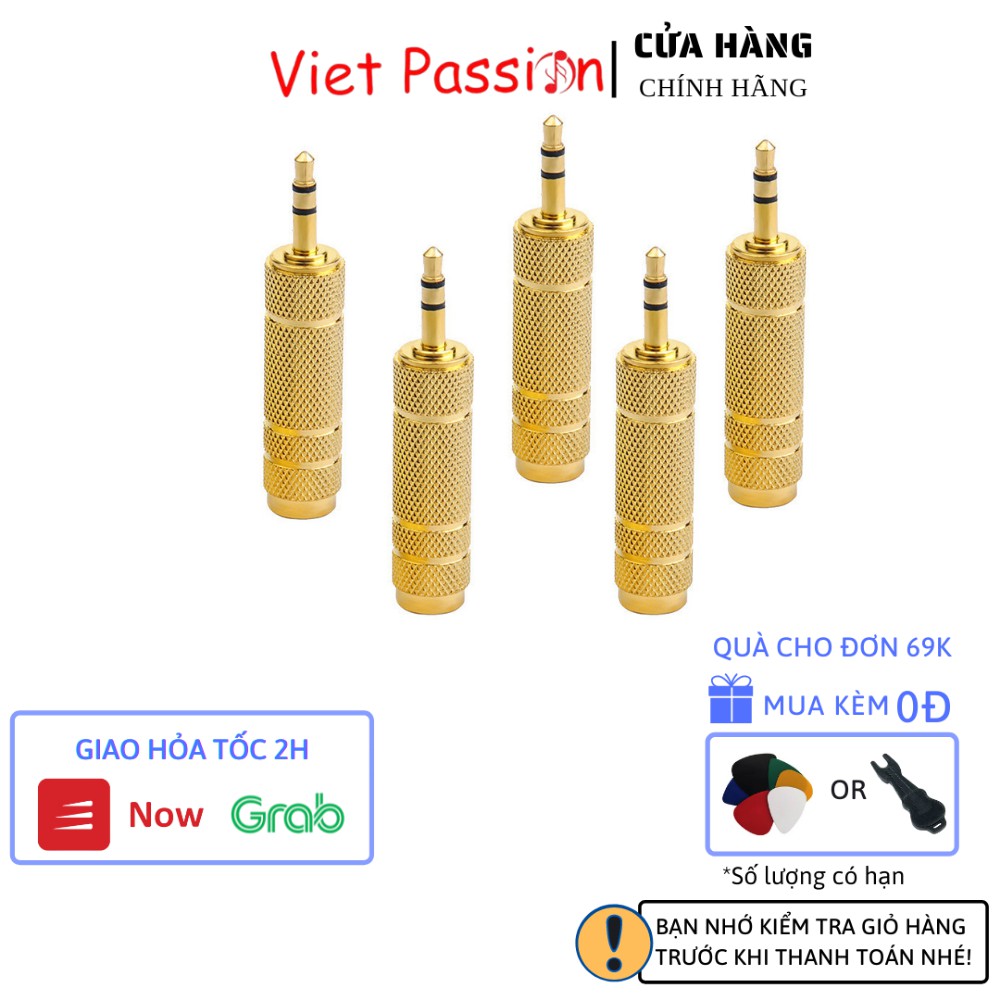 Jack chuyển đổi tín hiệu từ 3,5mm ra 6,5mm hoặc 6,5mm ra 3,5mm chất liệu nhựa Viet Passion