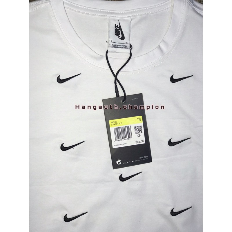 [ẢNH THẬT] Áo Thun Nike Swoosh 💙 FREESHIP 💙 Logo thêu - Tee Hot Trend - Áo Thun Nam Nữ Phong Cách Hàn Quốc
