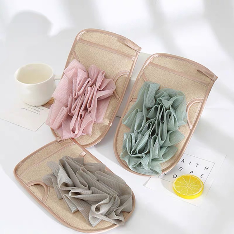 Găng Tay Tẩy Tế Bào Chết Chống Trượt Dưỡng Ẩm Cho Da Khi Tắm, Bông Tắm 2 Mặt Cao Cấp 88330