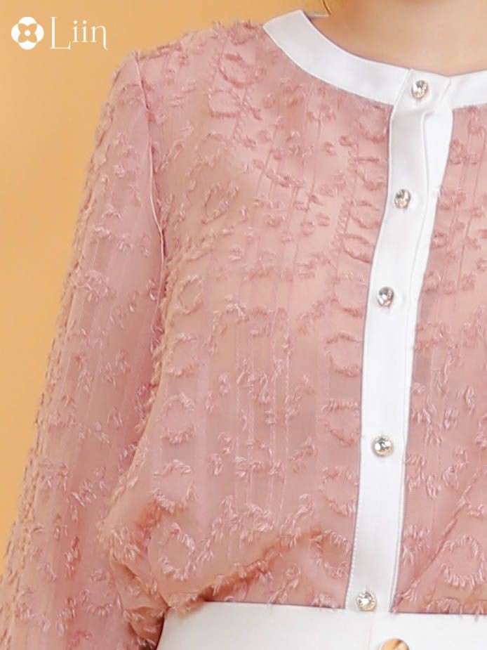 [Mã WABRM30 giảm 30K đơn 0đ] Áo sơ mi nữ dài tay Linbi màu hồng, cổ tàu vải voan mềm mại thoáng mát liin clothing SM3005 | BigBuy360 - bigbuy360.vn