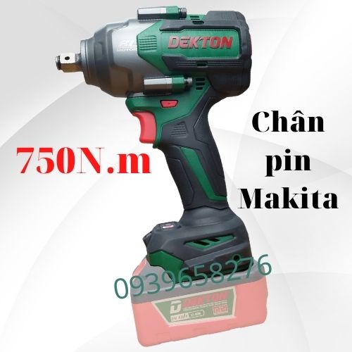 Máy Siết Bulong Dùng Pin 750N.m, DEKTON, M21-IW750N, Pin 21V, Thợ sửa xe máy, thợ điện năng lượng mặt trời