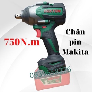 Máy siết bulong dùng pin 750n.m, dekton, m21-iw750n, pin 21v, thợ sửa xe máy, thợ điện năng lượng mặt trời
