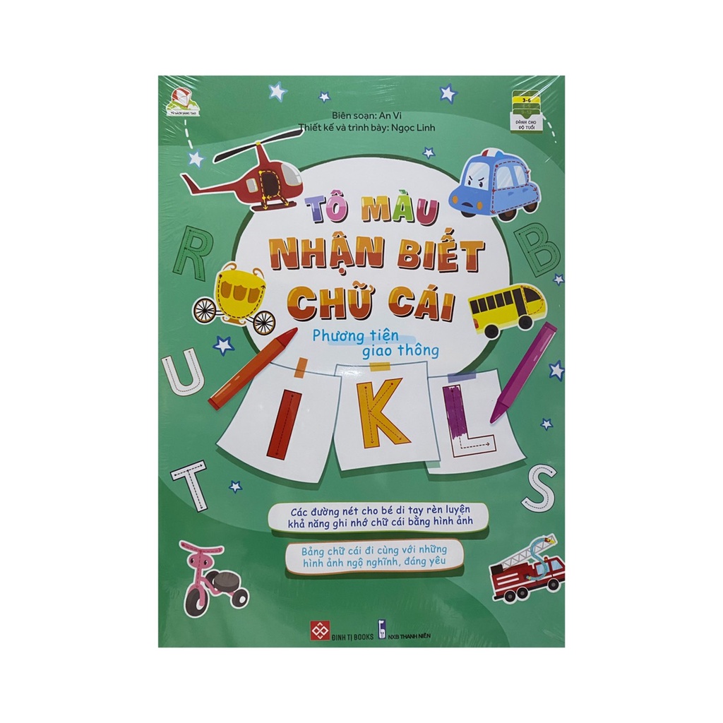 Sách - Tô màu nhận biết chữ cái ( Đinh Tị )