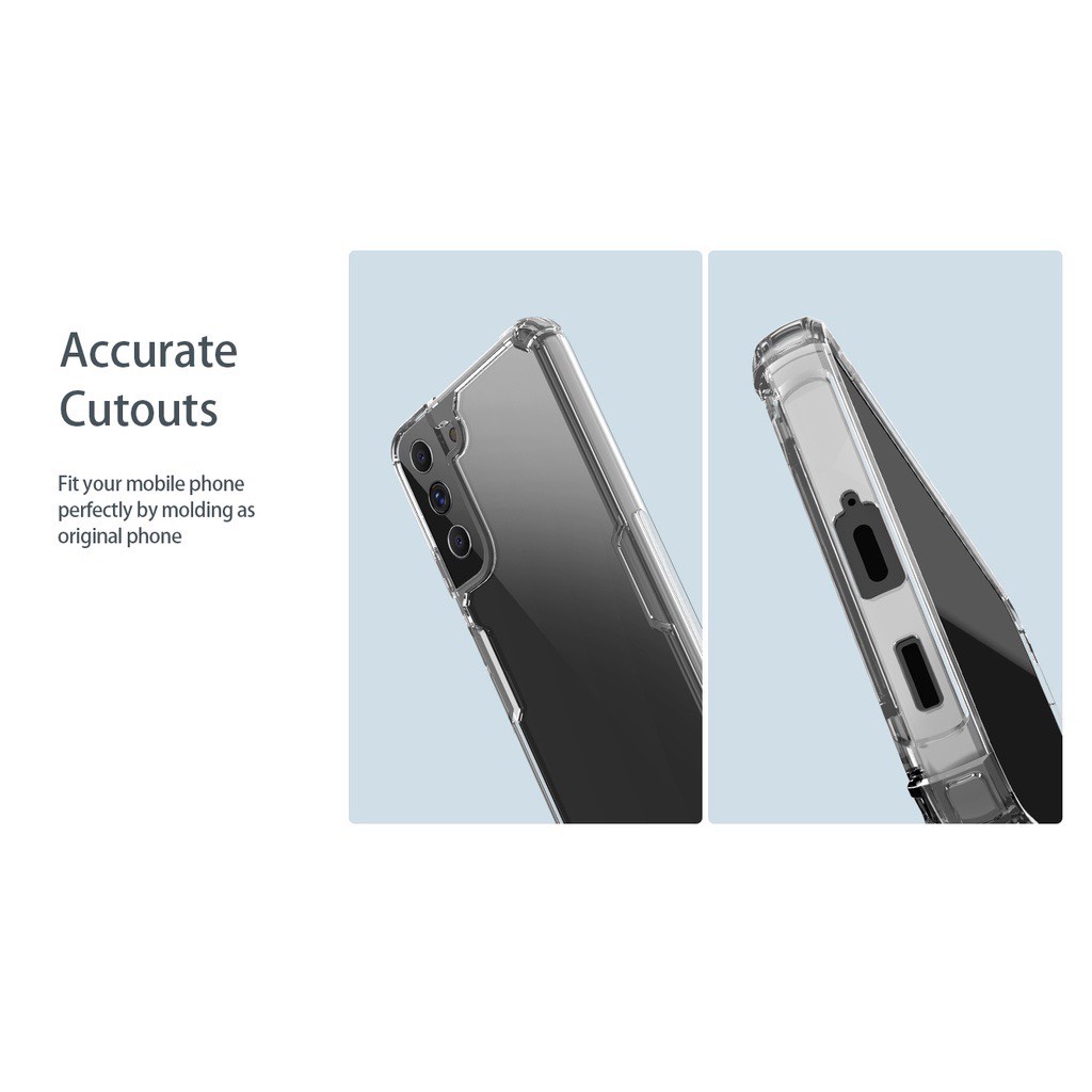 Ốp Nillkin Samsung S22 Plus, S22 Ultra Trong Suốt Chống Sốc Nillkin Nature TPU Pro Chính hãng