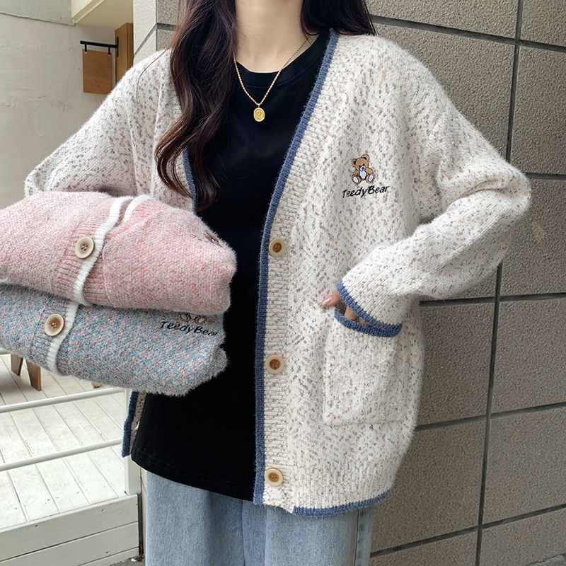Plus Áo Khoác cardigan Dáng Ôm Thời Trang Mùa Thu Cho Nữ