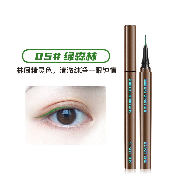 Bút Kẻ Mắt SHE LOVES Màu Sắc Chống Nước Chống Nhòe Chống Mồ Hôi Lâu Phai Siêu Mượt Mà