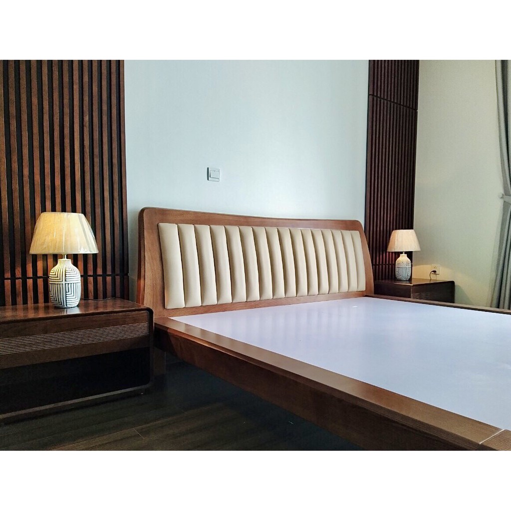 Đèn bàn phòng khách LART DBG021 thân trắng viền họa tiết đen sang trọng cho phòng ngủ phòng dưới 20m2