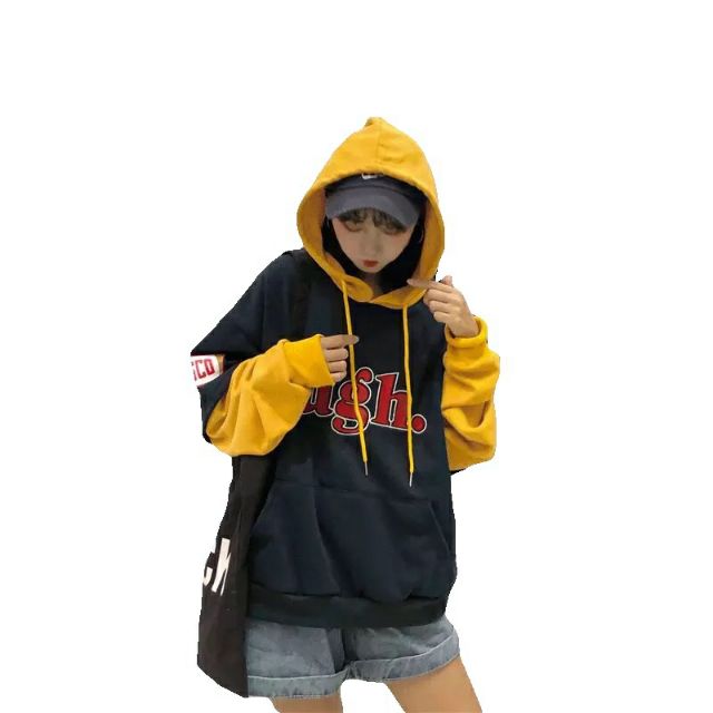 ÁO HOODIE NỈ PHỐI THÂN 2 MÀU UGH | BigBuy360 - bigbuy360.vn