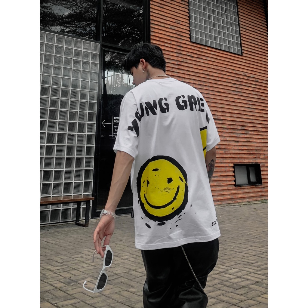 Áo Thun FACE TEE OVERSIZED - YOUNG GREEN