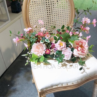 Bụi hoa lụa decor hàng thiết kế -Tiệm hoa S.UGAR