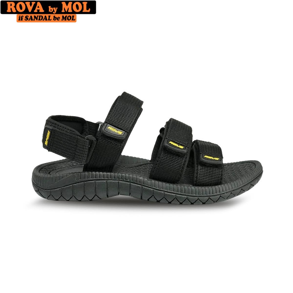 Giày sandal nam 3 quai ngang có quai hậu tháo rời mang đi học đi biển du lịch hiệu Rova RV39-1G