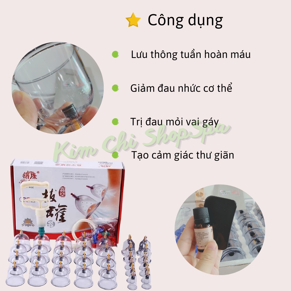 Bộ giác hơi chân không 32 cốc giác, bộ giác hơi 32 ly