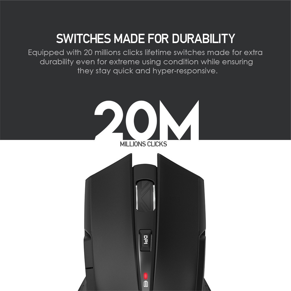 MO Chuột không Dây Gaming LED RGB 2400DPI PiXart 3212 cho Game Thủ FANTECH WGC1 - Hãng cung ứng chính thức 25