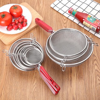 Rây Lọc Cháo, Lọc Bột, Lọc Đồ Ăn Dặm Cho Bé Bằng Inox Cán Nhựa Chắc Chắn