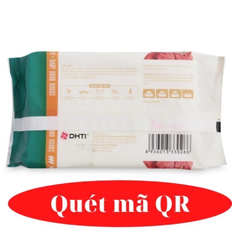 Khăn ướt Mamamy 100 tờ ( không mùi) có mã quét QR)