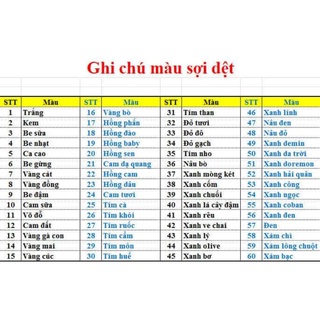 Sợi dệt ống trơn 2 mm (bảng màu 1)