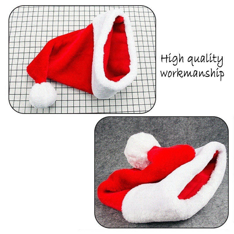 Mũ ông già Noel dày bằng lông