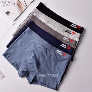 Quần lót nam big size cỡ lớn chất cotton bền đẹp mát dáng đùi boxer - Quần sịp nam bigsize đùi cotton màu đen xám 100kg