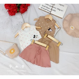Set Mickey chấm bi cực xinh cho bé