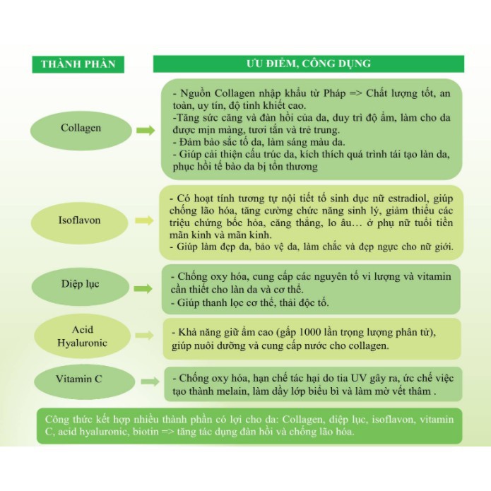 Collagen Diệp Lục dạng gói hỗ trợ làm đẹp da, cải thiện nếp nhăn-Hộp 30 gói | BigBuy360 - bigbuy360.vn