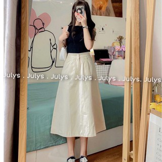 Chân váy túi trước 💖FREESHIP💖 Chân váy chữ A dáng dài cực xinh AD55