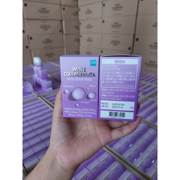 Viên uống  WHITE COLLAGEN VITA  Hàn Quốc -Trang Tây Cosmetics