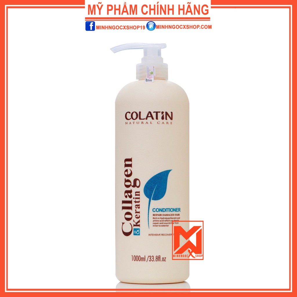 COLATIN DẦU XẢ DƯỠNG CHẤT TƠ TẦM COLATIN 1000ML CHÍNH HÃNG