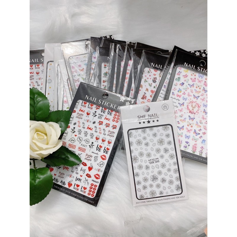 Ticker hoa dán móng [mua 10 tặng 3]