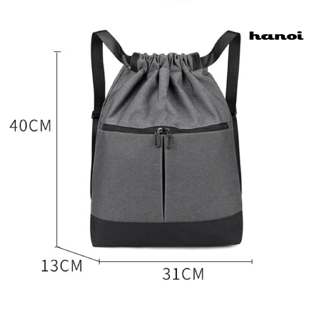 Ba Lô Dây Rút Bằng Nylon Chống Thấm Nước Có Khóa Kéo Tiện Dụng Cho Nam Và Nữ