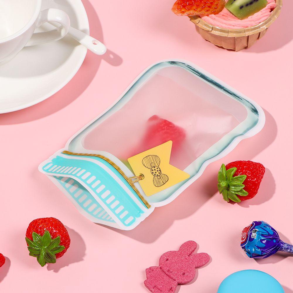BEAUTY Set 15 Túi Đựng Bánh Quy Chống Nước Có Khóa Kéo Tái Sử Dụng Tiện Lợi